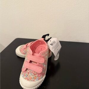 Pink Floral Kids Shoes